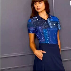 G/Fore Bandana Tech Pique Short Sleeve Polo